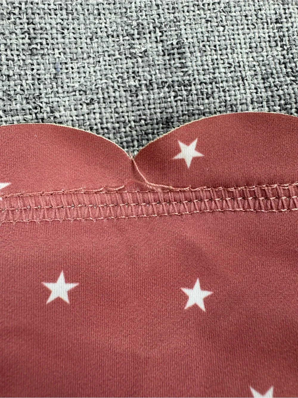 Kortni Jeane scallop top Pink white‎ Stars tankini swim G